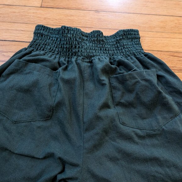 Emme Everyday Transitional Maternity/Postpartum Smocked Linen Pants - Picture 2 of 8